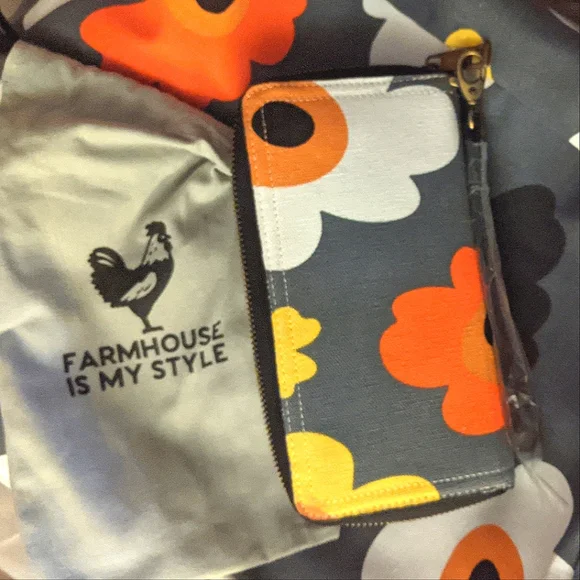 Farmhouse Is My Style flower tote and matching clutch wallet NEW - Picture 10 of 16